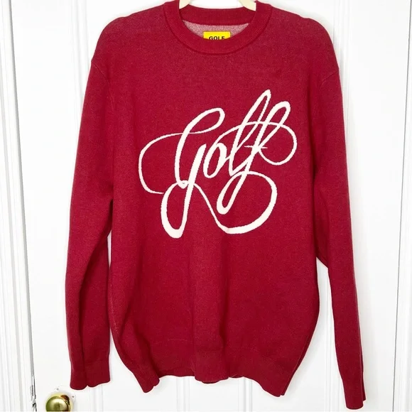 Golf Wang | Sweaters | Golf Wang Red Crewneck Wool Blend Sweater 